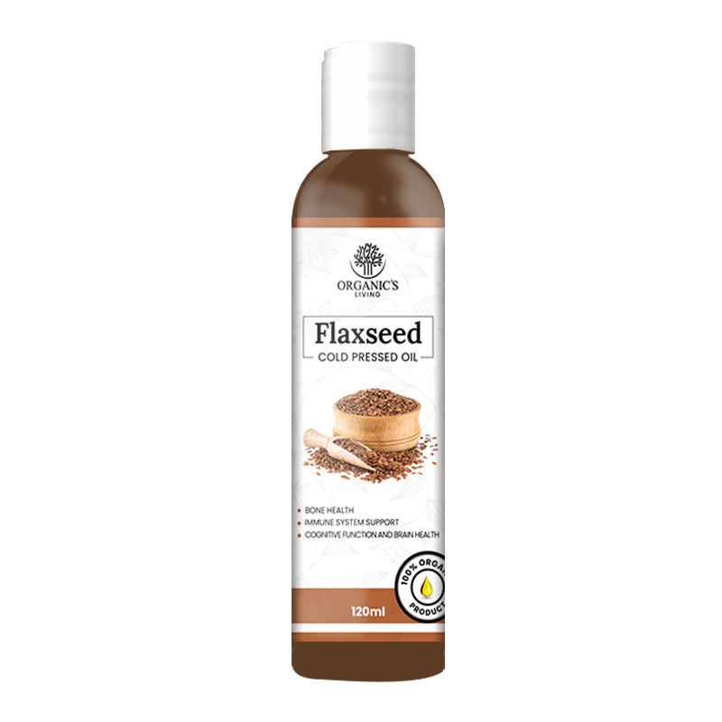 “Organic Flaxseed Oil for Cooking, Hair & Skin – 100% Cold Pressed